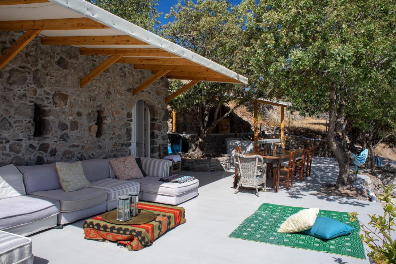 My Old Stone House In A 2 000 Sqm Private Garden With Fab Glamping Tent Mandraki  Luaran gambar